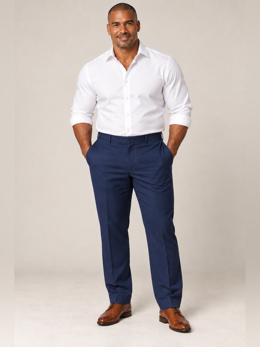 Vinci Philosophy Navy Blue Slim Fit Dress Pants NWT 38R